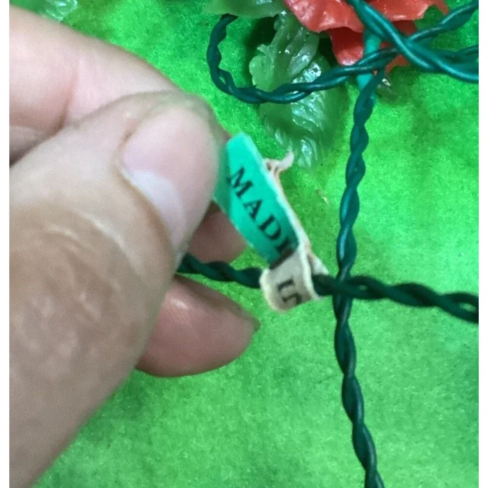 Vintage Trim-A-Teria 20 Italia Rosebud Roses Lite Christmas Lights 2 Strings